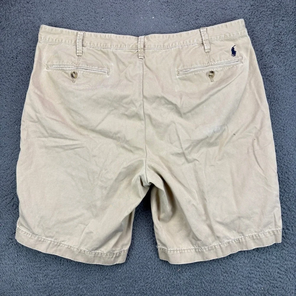 Polo Ralph Lauren Mens Classic Fit‎ Chino Shorts Tan Khaki Size 40 Cotton 10755